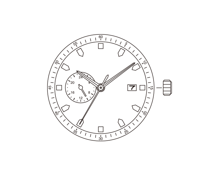 Miyota 8217 verwendetes Laufwerk